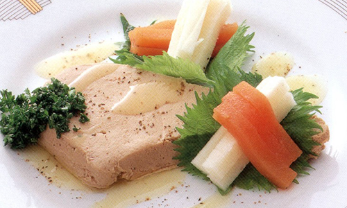 蒸しレバーのオレンジソース